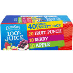 Capri Sun 100% Juice, Variety Pack, 6 fl oz, 40-count
