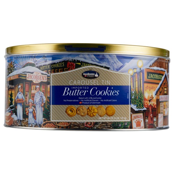 Kelsen Original Danish Butter Cookies Holiday Tin, 16 Ounce (Pack Of 4...